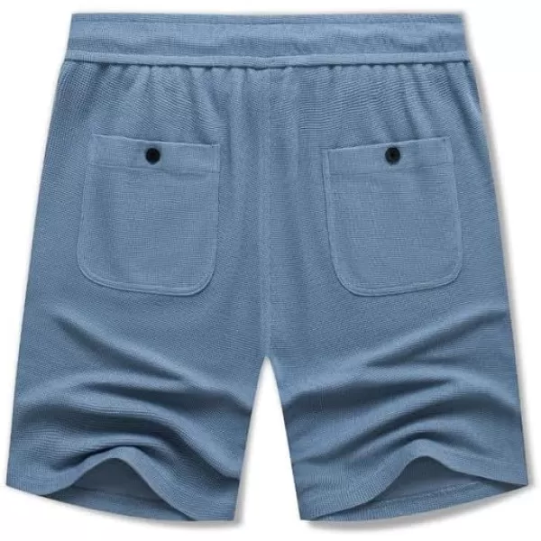JMIERR Men's Casual 5"/ 7" Shorts Waffle Elastic Waist Drawstring Workout Running Jogging Beach Sweat Shorts with Pockets