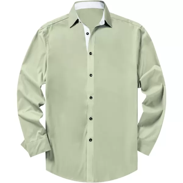 JMIERR Men's Casual Button Down Shirts Wrinkle-Free Short Sleeve Business Dress Shirt