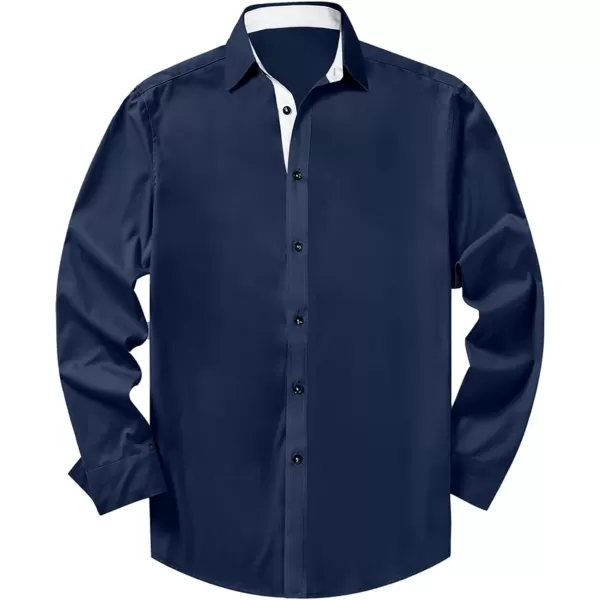 JMIERR Men's Casual Button Down Shirts Wrinkle-Free Short Sleeve Business Dress Shirt
