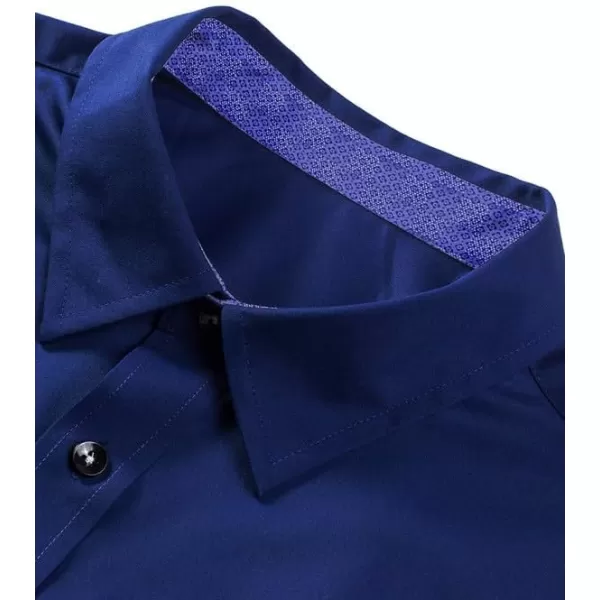 JMIERR Men's Casual Button Down Shirts Wrinkle-Free Short Sleeve Business Dress Shirt