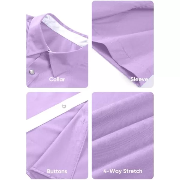 JMIERR Men's Casual Button Down Shirts Wrinkle-Free Short Sleeve Business Dress Shirt