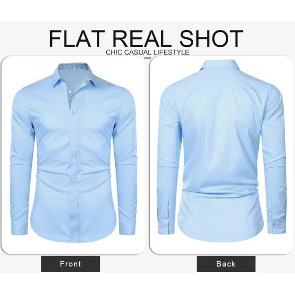 JMIERR Men's Casual Button Down Shirts Wrinkle-Free Short Sleeve Business Dress Shirt
