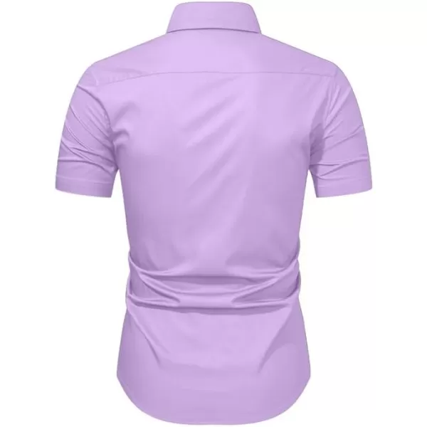 JMIERR Men's Casual Button Down Shirts Wrinkle-Free Short Sleeve Business Dress Shirt
