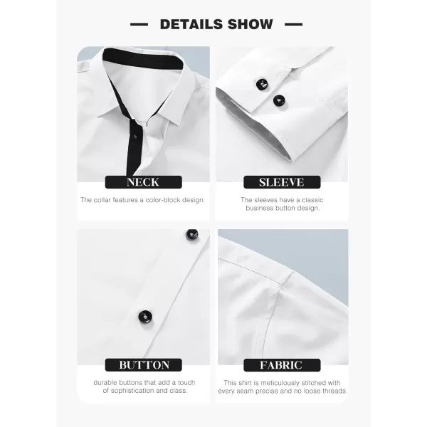 JMIERR Men's Casual Button Down Shirts Wrinkle-Free Short Sleeve Business Dress Shirt