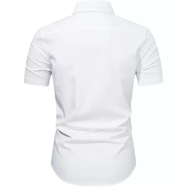 JMIERR Men's Casual Button Down Shirts Wrinkle-Free Short Sleeve Business Dress Shirt