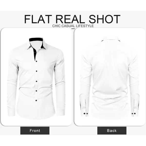 JMIERR Men's Casual Button Down Shirts Wrinkle-Free Short Sleeve Business Dress Shirt