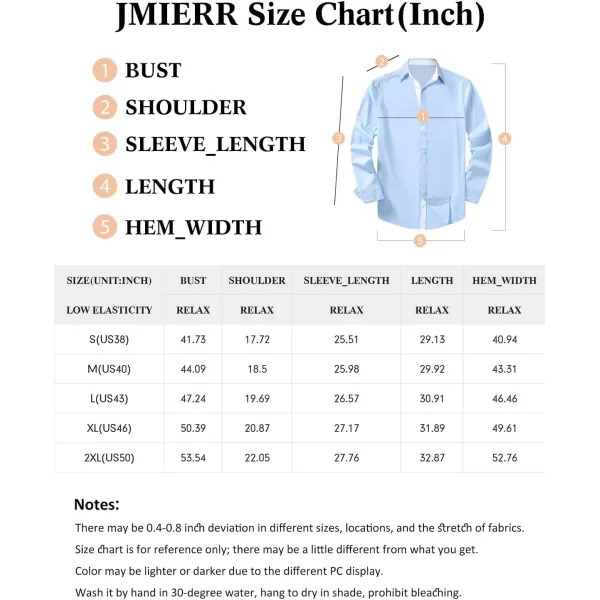 JMIERR Men's Casual Button Down Shirts Wrinkle-Free Short Sleeve Business Dress Shirt