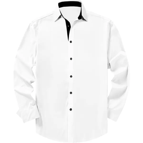JMIERR Men's Casual Button Down Shirts Wrinkle-Free Short Sleeve Business Dress Shirt