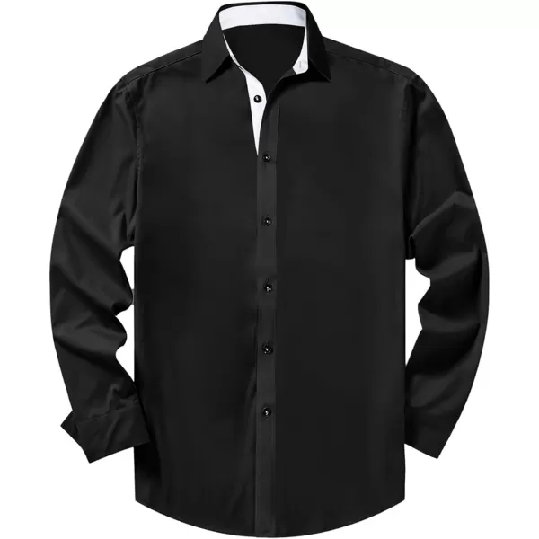 JMIERR Men's Casual Button Down Shirts Wrinkle-Free Short Sleeve Business Dress Shirt