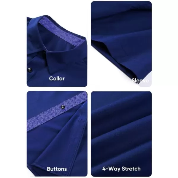 JMIERR Men's Casual Button Down Shirts Wrinkle-Free Short Sleeve Business Dress Shirt
