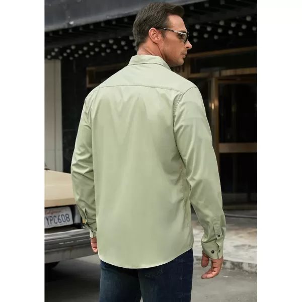 JMIERR Men's Casual Button Down Shirts Wrinkle-Free Short Sleeve Business Dress Shirt