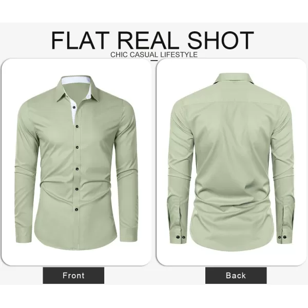 JMIERR Men's Casual Button Down Shirts Wrinkle-Free Short Sleeve Business Dress Shirt