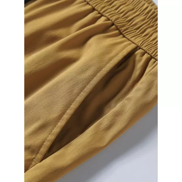 JMIERR Mens Casual Cargo Pants Stretch Elastic Waist Drawstring Joggers Pants Tapered Sweatpants for Men Multi Pockets