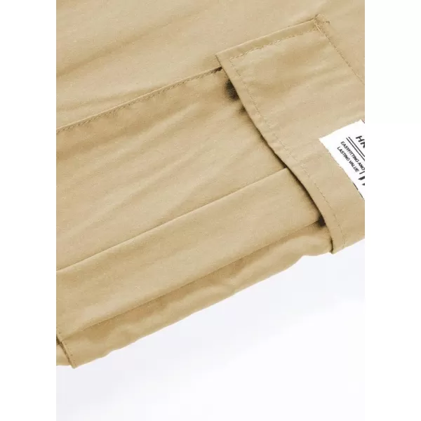 JMIERR Mens Casual Cargo Pants Stretch Elastic Waist Drawstring Joggers Pants Tapered Sweatpants for Men Multi Pockets