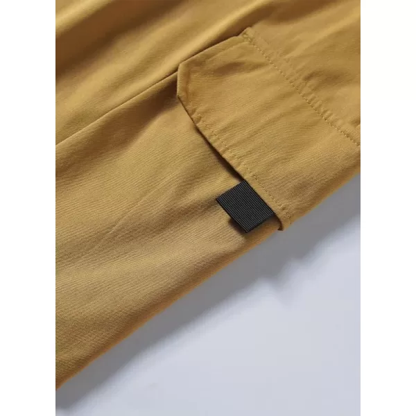 JMIERR Mens Casual Cargo Pants Stretch Elastic Waist Drawstring Joggers Pants Tapered Sweatpants for Men Multi Pockets
