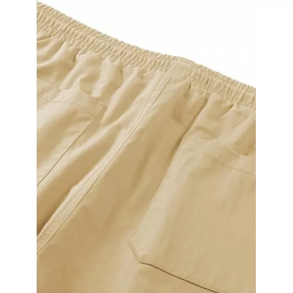 JMIERR Mens Casual Cargo Pants Stretch Elastic Waist Drawstring Joggers Pants Tapered Sweatpants for Men Multi Pockets