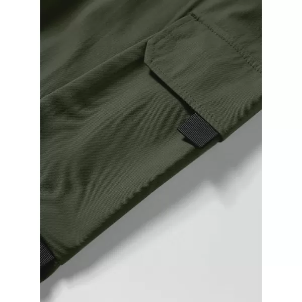 JMIERR Mens Casual Cargo Pants Stretch Elastic Waist Drawstring Joggers Pants Tapered Sweatpants for Men Multi Pockets
