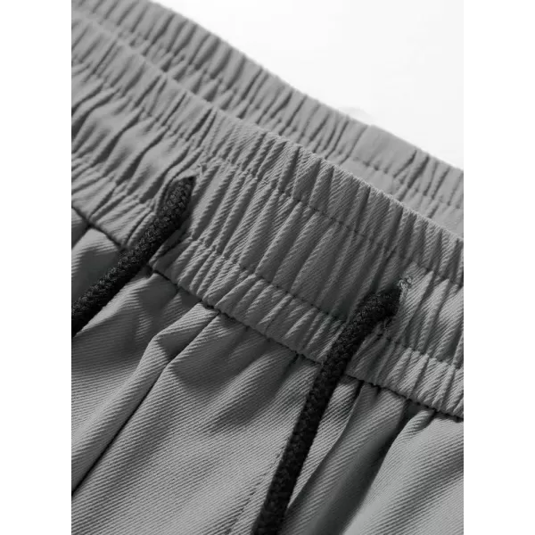 JMIERR Mens Casual Cargo Pants Stretch Elastic Waist Drawstring Joggers Pants Tapered Sweatpants for Men Multi Pockets