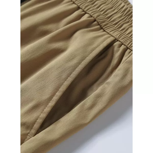 JMIERR Mens Casual Cargo Pants Stretch Elastic Waist Drawstring Joggers Pants Tapered Sweatpants for Men Multi Pockets
