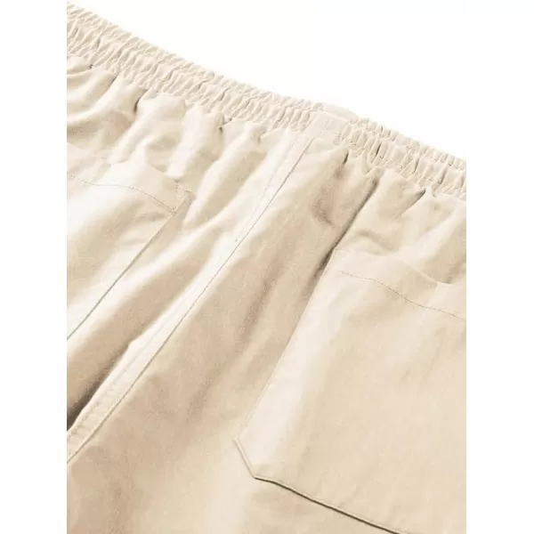 JMIERR Mens Casual Cargo Pants Stretch Elastic Waist Drawstring Joggers Pants Tapered Sweatpants for Men Multi Pockets