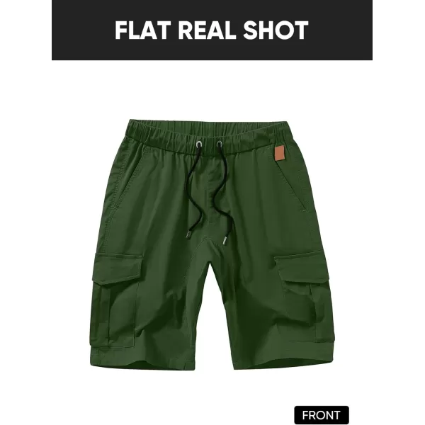 JMIERR Mens Casual Cargo Shorts - Cotton Drawstring Stretch Summer Beach Shorts Twill Chino Short with 6 Pockets