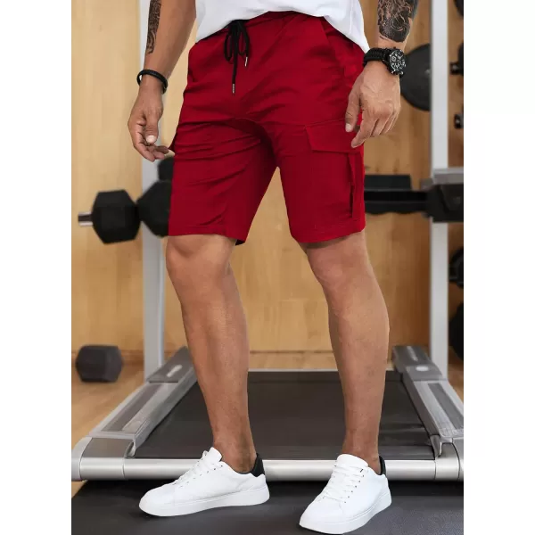 JMIERR Mens Casual Cargo Shorts - Cotton Drawstring Stretch Summer Beach Shorts Twill Chino Short with 6 Pockets