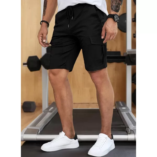 JMIERR Mens Casual Cargo Shorts - Cotton Drawstring Stretch Summer Beach Shorts Twill Chino Short with 6 Pockets