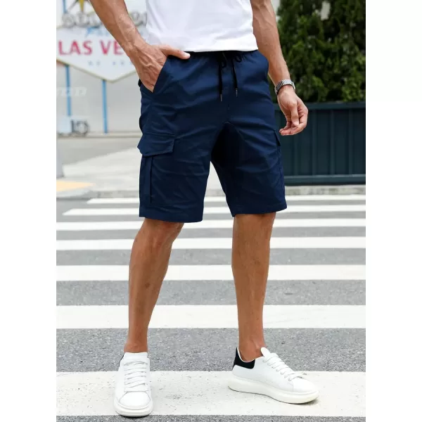 JMIERR Mens Casual Cargo Shorts - Cotton Drawstring Stretch Summer Beach Shorts Twill Chino Short with 6 Pockets