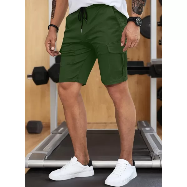 JMIERR Mens Casual Cargo Shorts - Cotton Drawstring Stretch Summer Beach Shorts Twill Chino Short with 6 Pockets