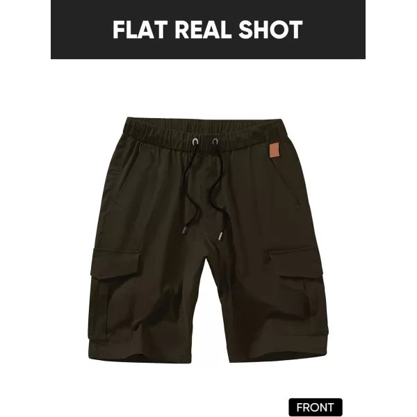 JMIERR Mens Casual Cargo Shorts - Cotton Drawstring Stretch Summer Beach Shorts Twill Chino Short with 6 Pockets