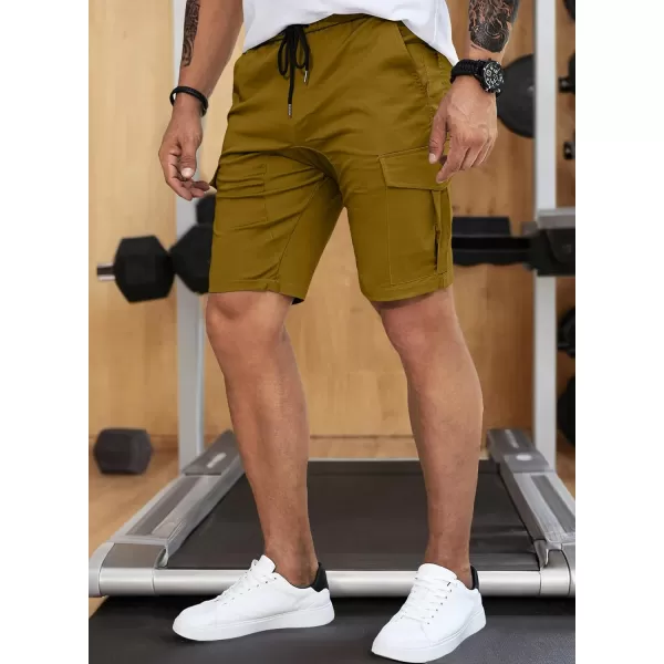 JMIERR Mens Casual Cargo Shorts - Cotton Drawstring Stretch Summer Beach Shorts Twill Chino Short with 6 Pockets