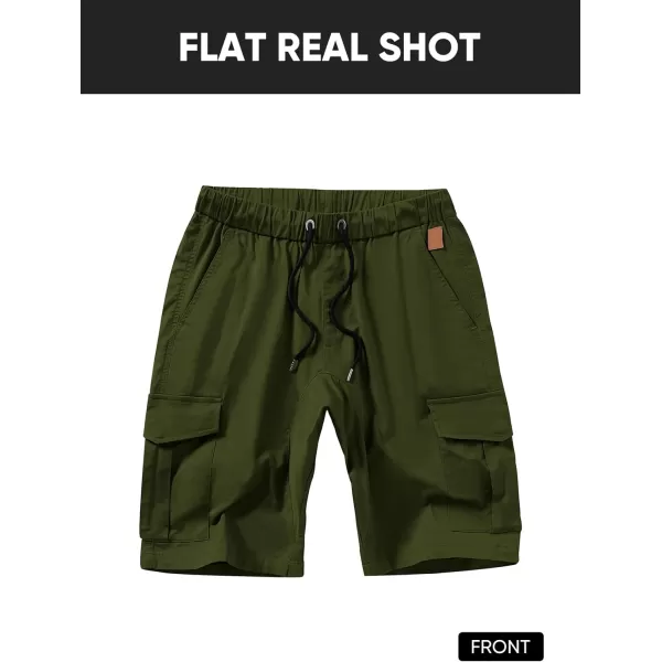 JMIERR Mens Casual Cargo Shorts - Cotton Drawstring Stretch Summer Beach Shorts Twill Chino Short with 6 Pockets