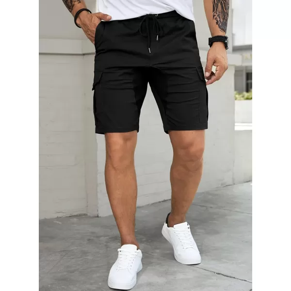 JMIERR Mens Casual Cargo Shorts - Cotton Drawstring Stretch Summer Beach Shorts Twill Chino Short with 6 Pockets