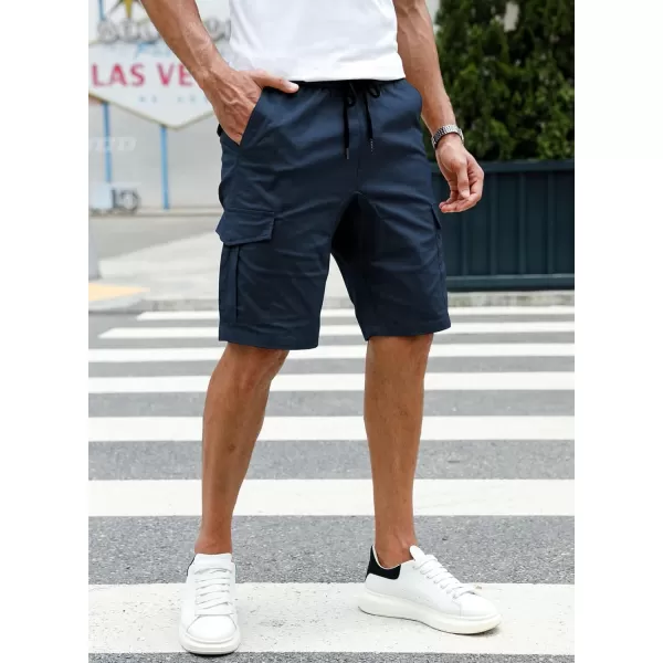 JMIERR Mens Casual Cargo Shorts - Cotton Drawstring Stretch Summer Beach Shorts Twill Chino Short with 6 Pockets