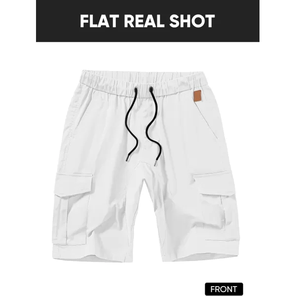 JMIERR Mens Casual Cargo Shorts - Cotton Drawstring Stretch Summer Beach Shorts Twill Chino Short with 6 Pockets