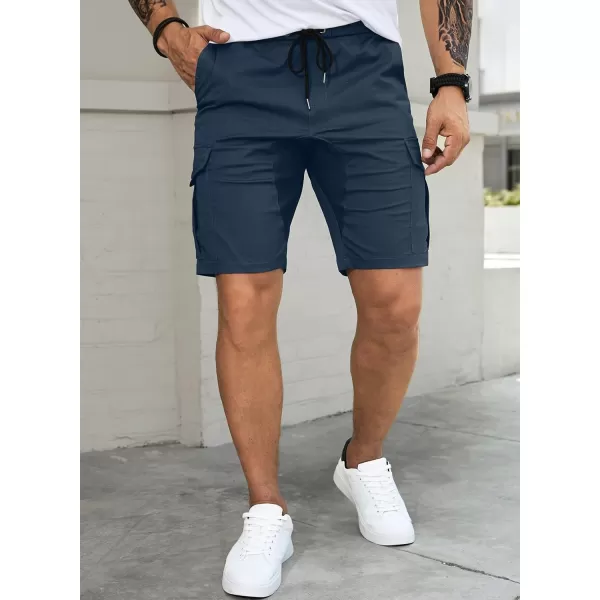JMIERR Mens Casual Cargo Shorts - Cotton Drawstring Stretch Summer Beach Shorts Twill Chino Short with 6 Pockets