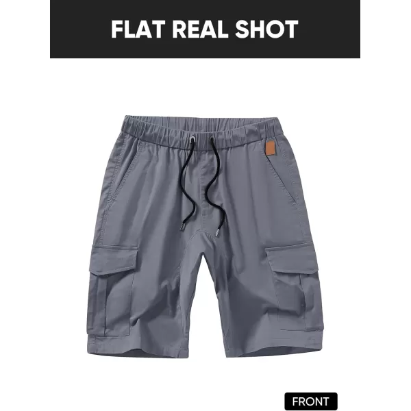 JMIERR Mens Casual Cargo Shorts - Cotton Drawstring Stretch Summer Beach Shorts Twill Chino Short with 6 Pockets