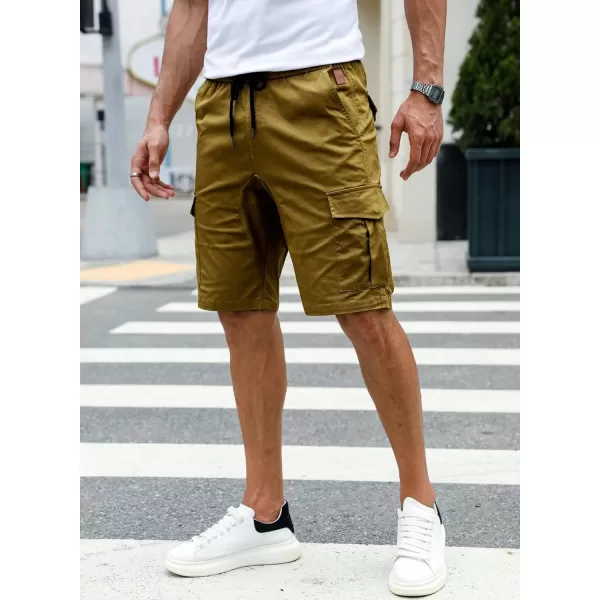 JMIERR Mens Casual Cargo Shorts - Cotton Drawstring Stretch Summer Beach Shorts Twill Chino Short with 6 Pockets