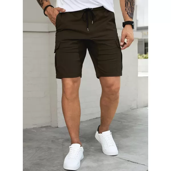 JMIERR Mens Casual Cargo Shorts - Cotton Drawstring Stretch Summer Beach Shorts Twill Chino Short with 6 Pockets