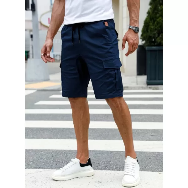 JMIERR Mens Casual Cargo Shorts - Cotton Drawstring Stretch Summer Beach Shorts Twill Chino Short with 6 Pockets