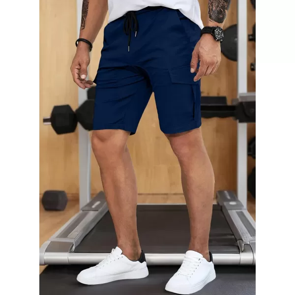 JMIERR Mens Casual Cargo Shorts - Cotton Drawstring Stretch Summer Beach Shorts Twill Chino Short with 6 Pockets