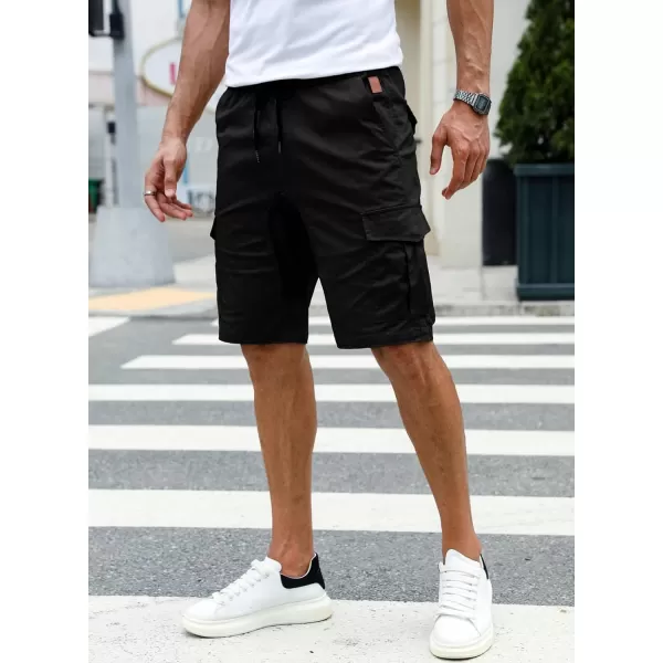 JMIERR Mens Casual Cargo Shorts - Cotton Drawstring Stretch Summer Beach Shorts Twill Chino Short with 6 Pockets