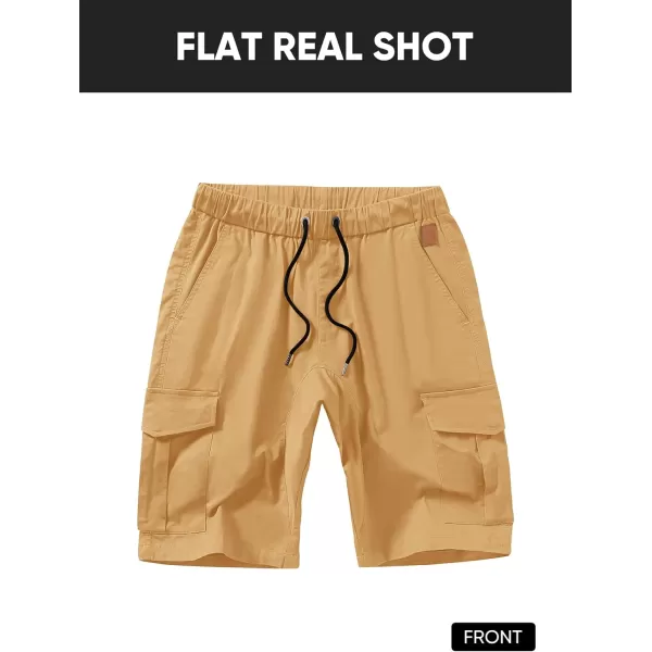 JMIERR Mens Casual Cargo Shorts - Cotton Drawstring Stretch Summer Beach Shorts Twill Chino Short with 6 Pockets