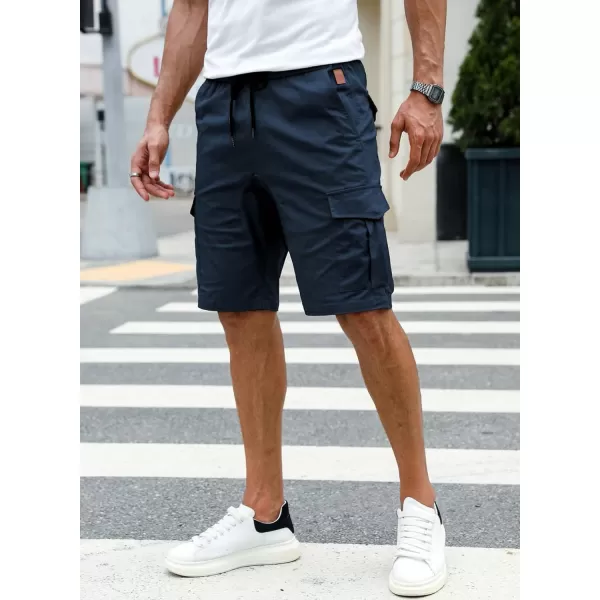 JMIERR Mens Casual Cargo Shorts - Cotton Drawstring Stretch Summer Beach Shorts Twill Chino Short with 6 Pockets