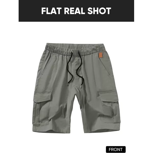 JMIERR Mens Casual Cargo Shorts - Cotton Drawstring Stretch Summer Beach Shorts Twill Chino Short with 6 Pockets