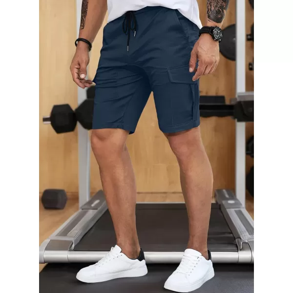 JMIERR Mens Casual Cargo Shorts - Cotton Drawstring Stretch Summer Beach Shorts Twill Chino Short with 6 Pockets