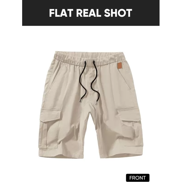 JMIERR Mens Casual Cargo Shorts - Cotton Drawstring Stretch Summer Beach Shorts Twill Chino Short with 6 Pockets