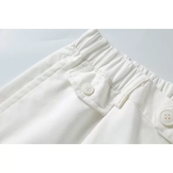 JMIERR Mens Casual Cotton Linen Shorts Stretch Elastic Waistband Classic Fit Lightweight Summer Beach Short with Pockets