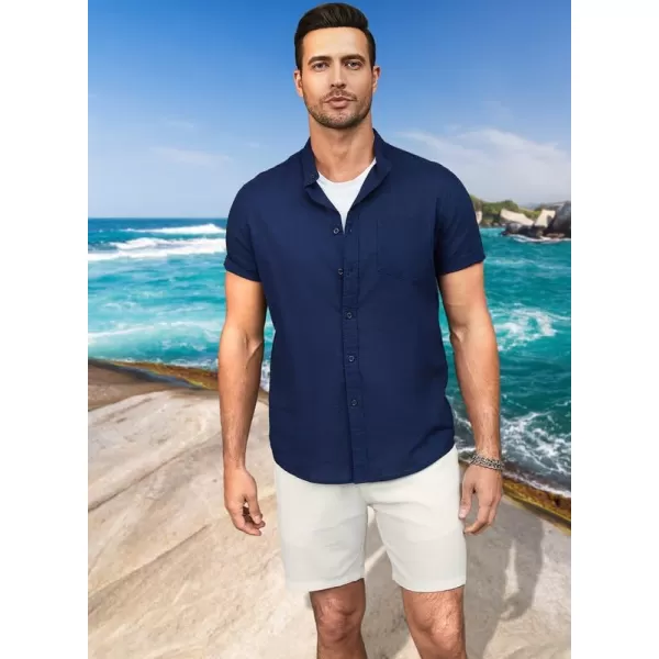 JMIERR Mens Casual Cotton Linen Shorts Stretch Elastic Waistband Classic Fit Lightweight Summer Beach Short with Pockets