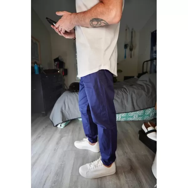 JMIERR Mens Casual Joggers Pants - Cotton Drawstring Chino Cargo Pants Hiking Outdoor Twill Track Jogging Sweatpants Pants
